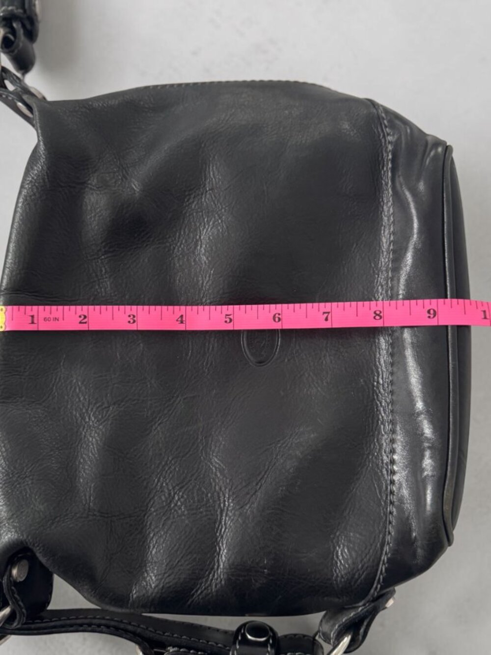 Cuoieria Fiorentina Black Leather Shoulder Bag – Made in Italy - Picture 6 of 13